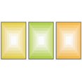 thumbnail image 3 of PixonSign Framed Canvas Print Wall Art Set Yellow & Green 3D Square Illusions Geometric Shapes Modern Art Alternative Colorful Multicolor for Living Room, Bedroom, Office - 16"x24"x3 White, 3 of 5