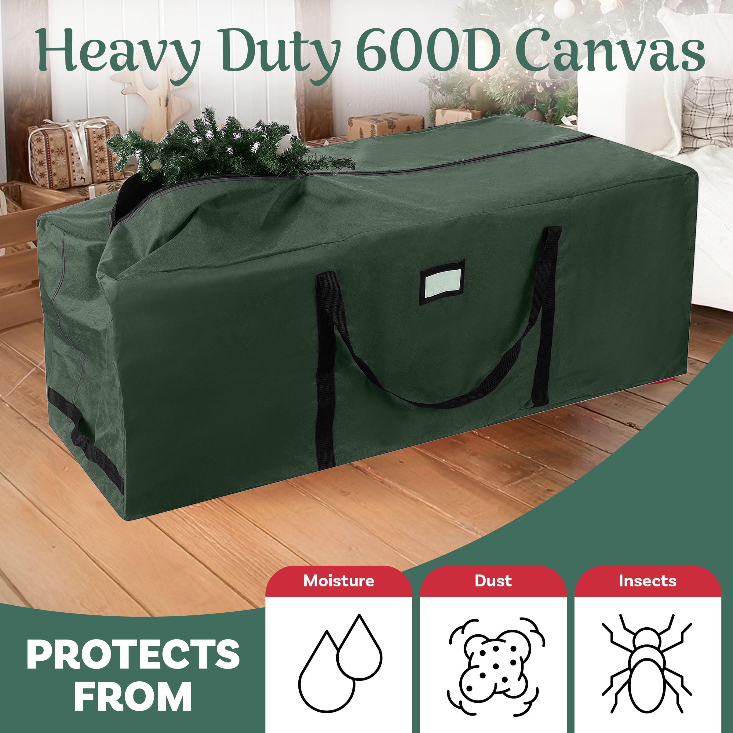 Elf Stor Rolling Christmas Tree Storage Bag- For 12 FT Artificial Trees