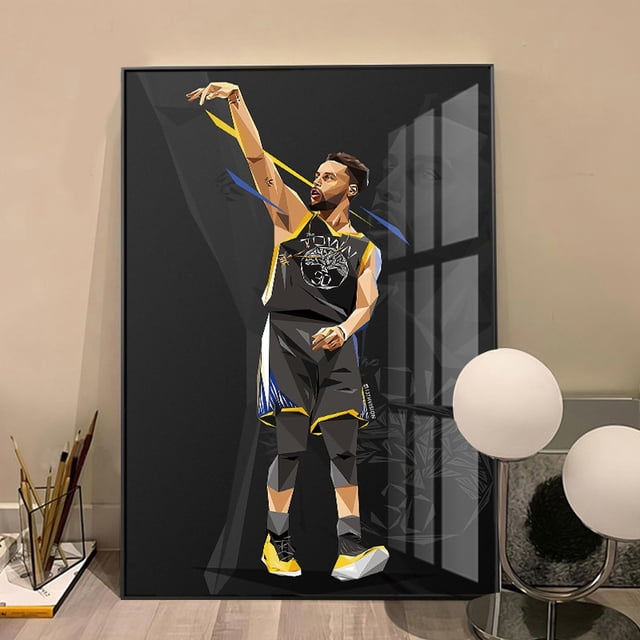 Pintura mural sobre lienzo Stephen Curry Warriors, 40 x 60 cm