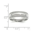 thumbnail image 2 of Primal Gold 14 Karat White Gold 7mm Double Milgrain Comfort Fit Band Size 9, 2 of 5