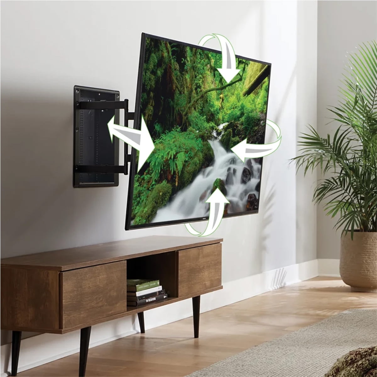 SANUS Recessed TV Wall Mount for 42"-85" Screens - Premium Full Motion TV Mount Tilts, Swivels & Extends For Optimal Views - Easy Install & Low Profile Design - VIWLF128-B2