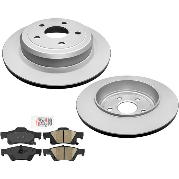 SOLID Rear Disc Brake Rotors & Pads 330mm For GRAND CHEROKEE 2011-2019