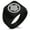 Black, variant on Stainless Steel Abe Samurai Crest Geometric Pattern Biker Style Polished Ring