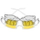 thumbnail image 1 of Gafas de sol de fiesta novedosa tazas de cerveza anteojos divertidos de gafas tropicales con temas hawaianos, 1 of 6