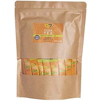 : Premium Instant Tea – Organic Tea and Real Fruit and Spices – No Sugar or Artificial Flavors – Ready in Seconds – Hot or Iced Tea – Mango 100 Servings