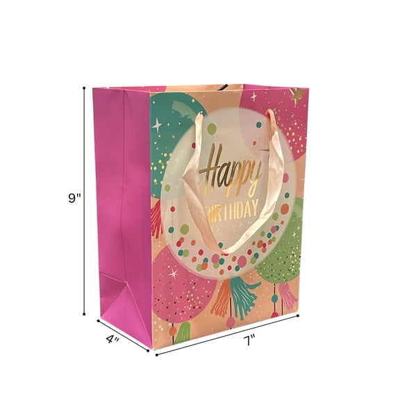 Birthday Gift Bag – Festive and Reusable Bag for Celebrating Special Moments: 1CT