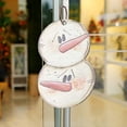 thumbnail image 4 of TIELUTT Interesting Snowman Face Christmas Tree Decorations Snowman Clear Thread for Hanging and Lime Christmas Decorations Winter Fireplace Garland round Stained Glass Window Panel for Chandelier, 4 of 6
