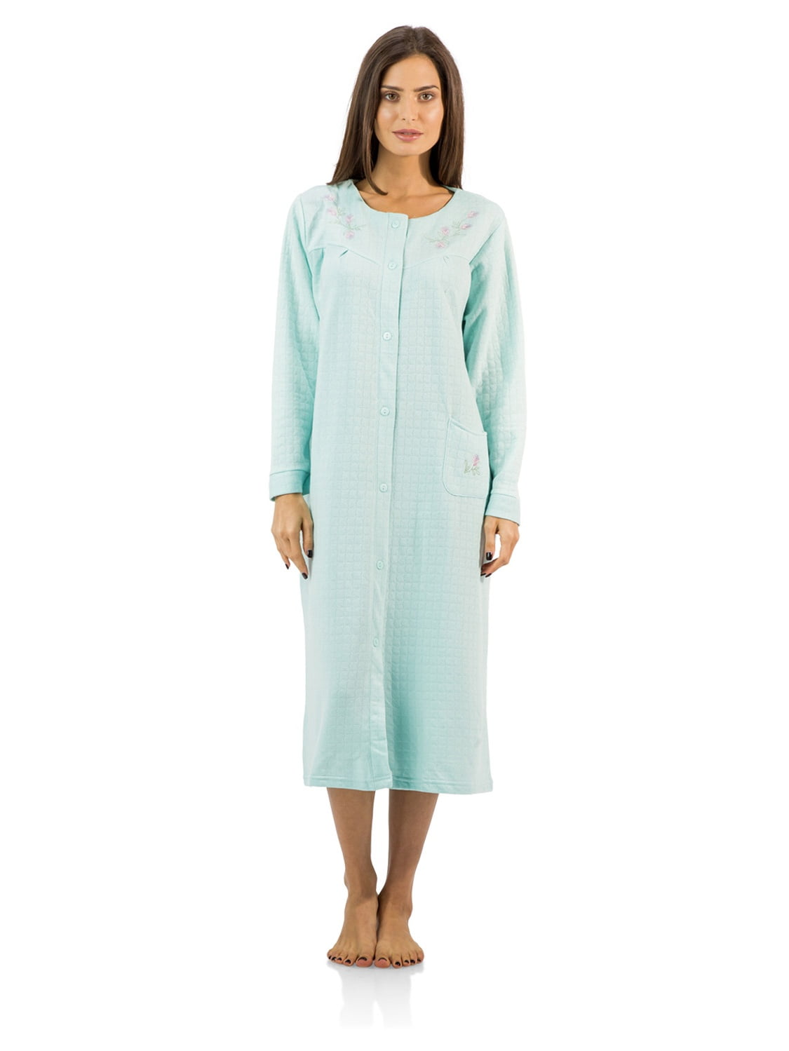 Casual Nights Women's Long Quilted Robe House Dress