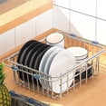 thumbnail image 5 of Égouttoir Réglable pour Évier Support de Drainage pour Cuisine Organisateurs Séchage, 5 of 5