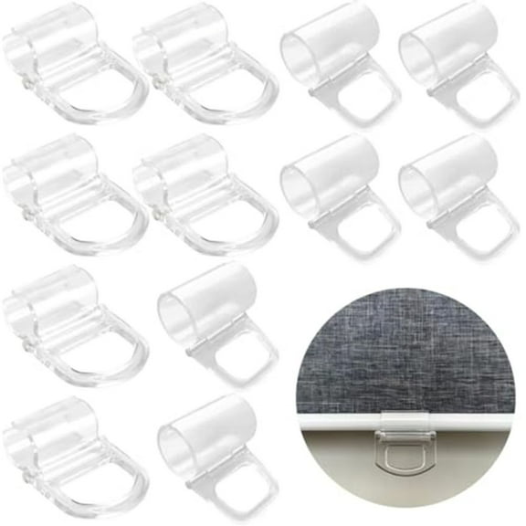 12Pcs Roller Blind Pull-Down Clips Transparent for Home Blind Accessories