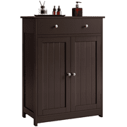 Alden Design 31.5"H Wooden Floor Storage Cabinet with Adjustable Shelf, Espresso