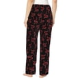thumbnail image 3 of Goofa Red Snake Printed Soft Pajama Pants for Women, Wide Leg Comfy Casual Lounge Yoga Pants-Medium, 3 of 9