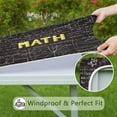 thumbnail image 6 of Math Equations Algebraic Symbols Black Pattern Square Fitted Tablecloth with Elastic Edge,Square Table Cover,Washable Elastic Table Cover for Home Kitchen Party Decor 36"x36", 6 of 6