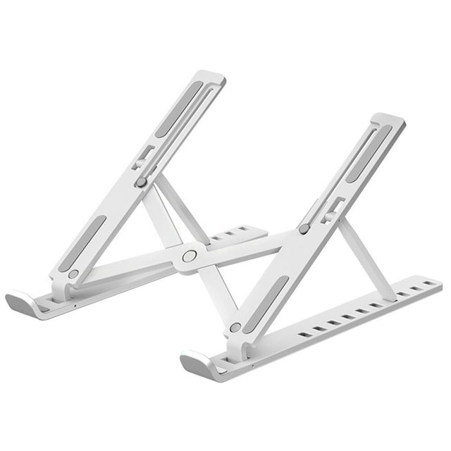 Graflsoa Support d'Ordinateur Portable Ergonomique Réglable avec Hauteur à 10 Niveaux, Design Pliable pour un Confort et un Refroidissement Améliorés, Léger et Portable, Disponible en Noir Ou Blanc.