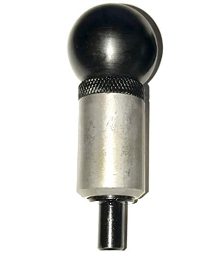 POP Pull Pin 3/8 Dia spring loaded Plunger |1 Diameter x 1-1/2 Length Weld ON Paintable Steel Barrel Hard Plastic Phenolic Round Pull Knob by SBD Knurled Threaded lock nut w/Set Screw 