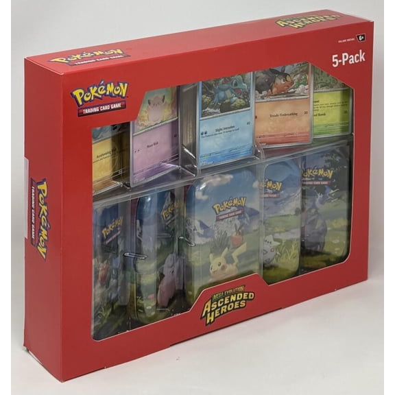 2026 Pokemon Mega Evolution: Ascended Heroes Assorted 5-Pack Mini Tin Set