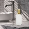thumbnail image 6 of Unique Bargains 1 Pc Classic Cylindrical Soap Pump Dispenser for Hotel 400ml White Gold Tone, 6 of 6