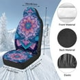 thumbnail image 7 of Uorisanigo Car Seat Covers Front Seats 2 Packs, Fluffy Ethnic Floral Automotive Bucket Seat Covers for Cars SUV Pick-up Truck Sedan Seats Cover Cushion, Auto Accessories Decor, 7 of 7