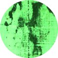 thumbnail image 1 of Ahgly Company Indoor Round Abstract Green Modern Area Rugs, 3' Round, 1 of 4
