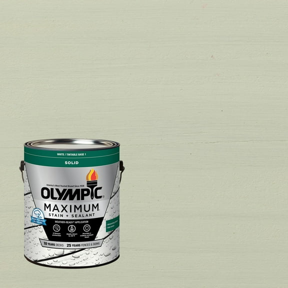 Olympic Maximum 1 GallonSC-1007 Avalanche Solid Color Exterior Stain and Sealer in One