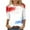 ZF-Red-clearance sale, variant on Frostluinai American Flag T Shirt Women 3/4 Sleeve Stars Graphic Shirts Crew Neck Red White and Blue Tee Shirts Casual Fourth July Tee Shirts