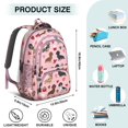 thumbnail image 5 of Pink Cute Dachshund Dog and Love Heart Backpack for School,Cute School Bag,Schoolbag with Adjustable Shoulder Straps & Padded Back,16.9 Inch, 5 of 5