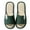 Green, variant on XIMIN House Use Cotton Linen Slippers Striped Shoes for Women Men Household Slippers Indoor Casual Shoes Home Slide with Cute Print Non-slip Slippers