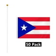 thumbnail image 5 of 50 Pack Puerto Rico Hand Held Mini Stick Flags, Puerto Rican Small Miniature Stick Flag with 8.2 x 5.5 Inch Flag, Outdoor Decoration, Party Decorations, Supplies for Parades, Festival Events Celebrat, 5 of 5