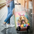 thumbnail image 3 of Happy Easter Afghan Hound with Bunny Ear Headband and Flowers Travel Luggage Cover Dog Lover Suitcase Dust Protective Decor - 13001, 3 of 5