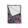thumbnail image 2 of Hearts Soft Flannel Fleece Throw Blanket, Funky Intertwined Hearts Circles Chain Illustration, Cozy Plush for Indoor and Outdoor Use, 60" x 80", Pink Dark Teal, by Ambesonne, 2 of 6