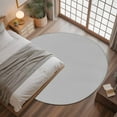 thumbnail image 3 of Grey Round Rugs 3.3ft, Farmhouse Solid Gray Color Modern Art Non Slip Washable Rug Runner, Low Pile Indoor Floor Carpet Mat Bathroom Rugs for Living Room, Bedroom, Kids Room, 3 of 9