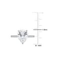 thumbnail image 3 of 4.20 Carat (Ctw) Solitaire Pear-Cut Synthetic Moissanite Engagement Ring 10K White Gold for Women, 3 of 5
