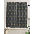 thumbnail image 5 of Yellow Palm Trees Bathroom Window Curtain, Summer Tropical Coconut Trees Vintage Light Filtering Coffee Kitchen Curtains, Bedroom Living Room Curtains 2 Panel 84"x63", 5 of 6