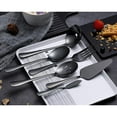 thumbnail image 4 of Ksopiavobs 6-Piece Black Serving Flatware Silverware Set,Stainless Steel Serving Utensil Set,Include Cake Server, Slotted Serving Spoon, Serving Spoon, Cold Meat Fork, Butter Knife, Soup Ladle, 4 of 7