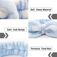 thumbnail image 4 of Diadema de punto facial para mujeres y niñas, spa, microfibra, lindo turbante, diadema con lazo, cuidado de la piel, tela de rizo, diademas peludas para lavar la cara, ducha, baño, banda para el, 4 of 5