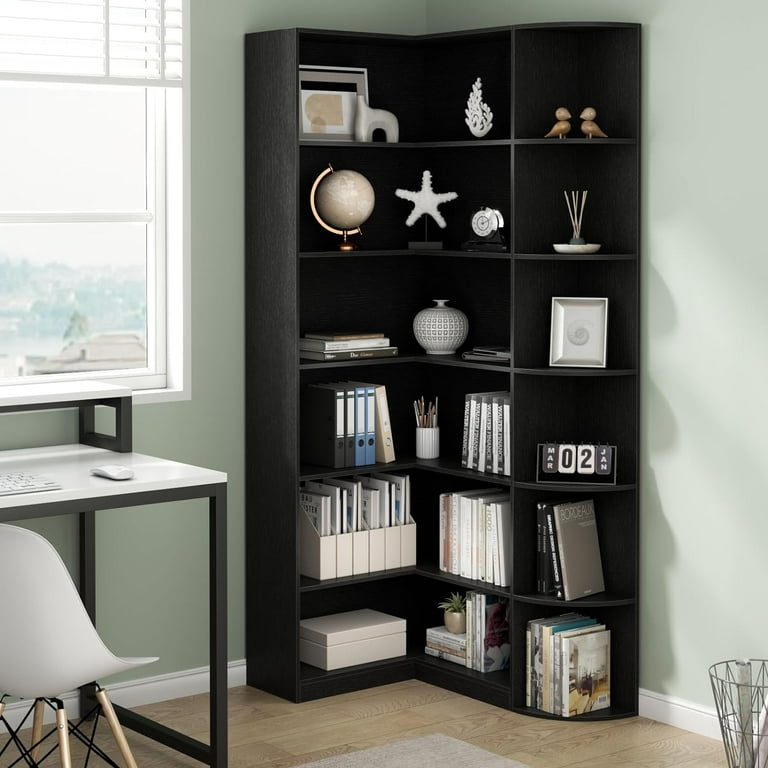 Loomie Bookshelves, 6 Tiers Shelf Large Tall Corner Etagere