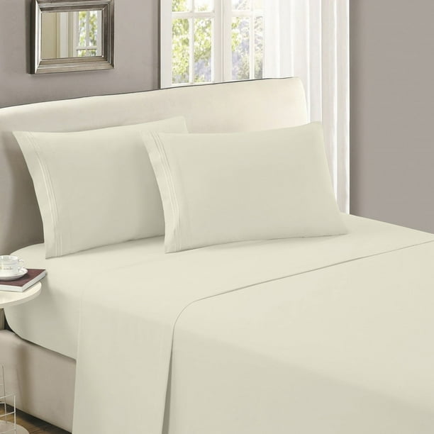 Mellanni Twin XL Flat Sheet Only Iconic Collection Bedding Sheets