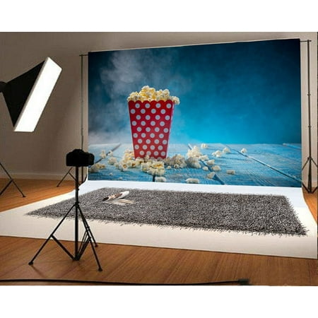 GreenDecor Polyster 7x5ft Wood Backdrop Popcorn Shabby Chic Texture Solid Blurry Wallpaper Rustic Wooden Floor Photography Background Kids Children Adults Photo Studio