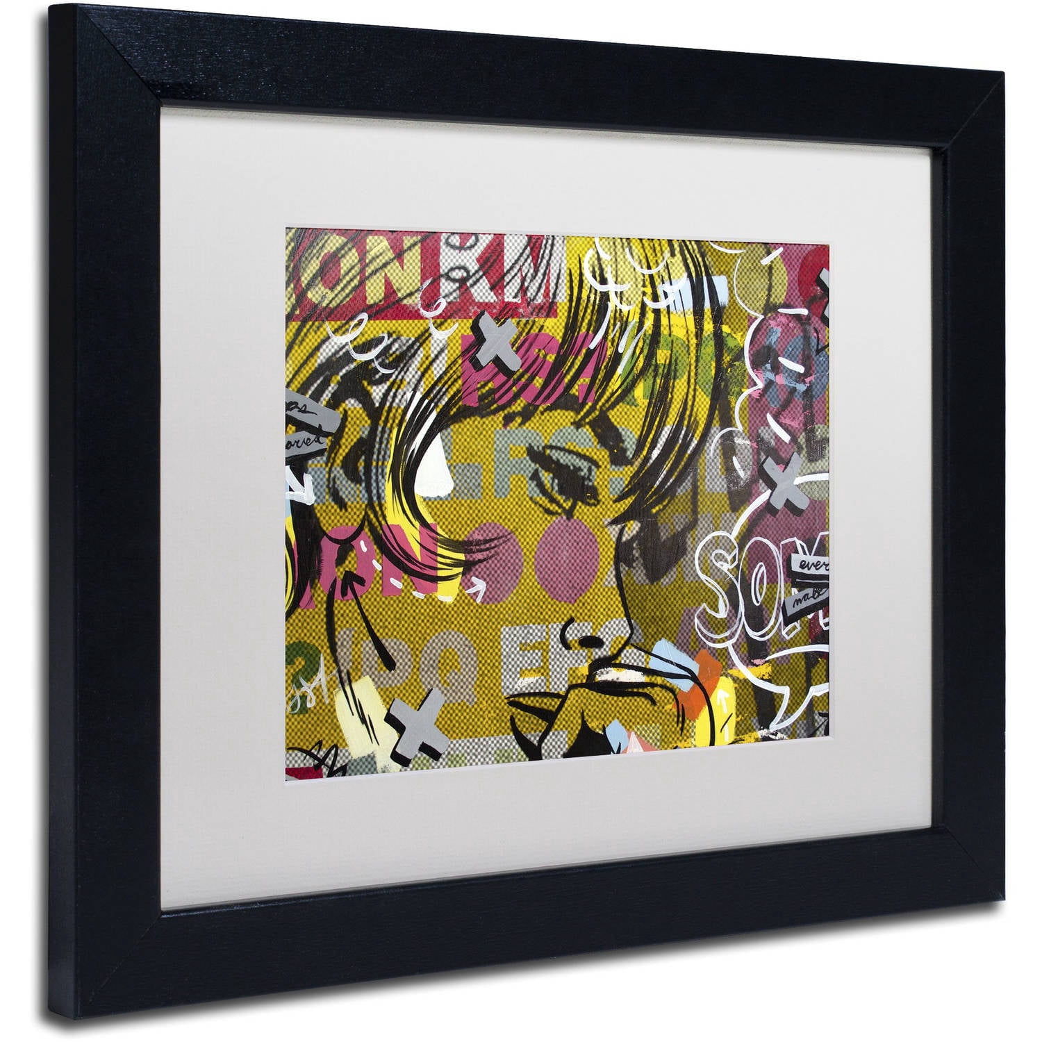 Trademark Fine Art "Every Sometimes" Canvas Art by Dan Monteavaro White Matte, Black Frame