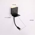 thumbnail image 5 of Lámpara de lectura de lámpara de pared LED de 6 W, luz de lectura de tubo suave con interruptor y lámpara de pared de interfaz USB, lámpara de noche de luz blanca cálida, lámpara de noche, iluminación para sala de estar de dormitorio Zhivalor WLJ-4674, 5 of 5