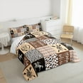 thumbnail image 3 of Homewish Teens Rustic Farmhouse Queen Comforter Set, Cowgirl Cowboy Bedding Sets, Stripes Abstract Patchwork Reversible Bedding Comforter Set, Luxury Bedroom Decor, 3 Pieces, 3 of 8