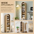 SinCiDo Arched Bookshelf, 8-Tier Open Shelf Bookcase, Medium Density ...