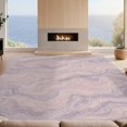 thumbnail image 2 of Design&I 8'x10' Washable Area Rug Abstract Pink Interlocking Swirl Motifs Swirling Veined Purple Flowing Dynamic for Dining Room, Large Office, Lounge, Snag-Free, 2 of 7