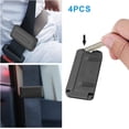 thumbnail image 2 of clips de ajuste para cinturón de seguridad, clip de ABS ajustable y duradero, abrazadera universal para cinturón de seguridad de coche para niños y adultos (negro), 2 of 5