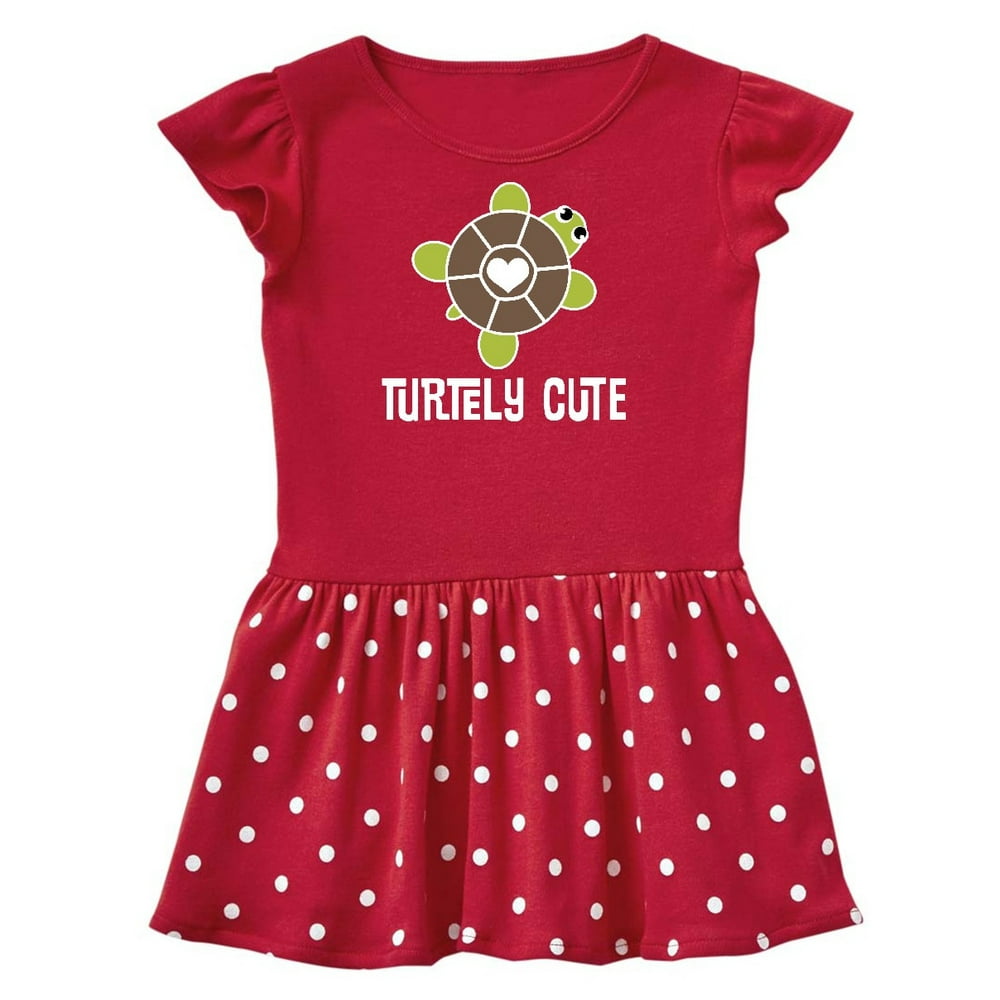 INKtastic Turtley Cute Girl Turtle Toddler Dress
