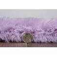 thumbnail image 6 of Linon Maven Faux Rabbit Lavender 3' X 5' Rectangle Area Rug RUGFR1035, 6 of 6