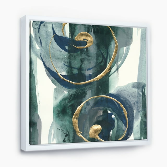 Mettalic Indigo and Gold II - Posh & Luxe Framed Canvas