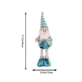 thumbnail image 3 of Blue Santa Standing Figure, Telescoping Christmas Doll Decor, Vintage Plaid Fabric Stretchable Figures, for Xmas Tree Home Party Festive Decor Christmas New Year Gift, Holiday Display Collection, 3 of 6