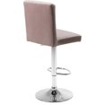 thumbnail image 2 of Meridian Furniture Joel Tabouret Réglable en Velours 33"H Rose (Ensemble de 2), 2 of 5