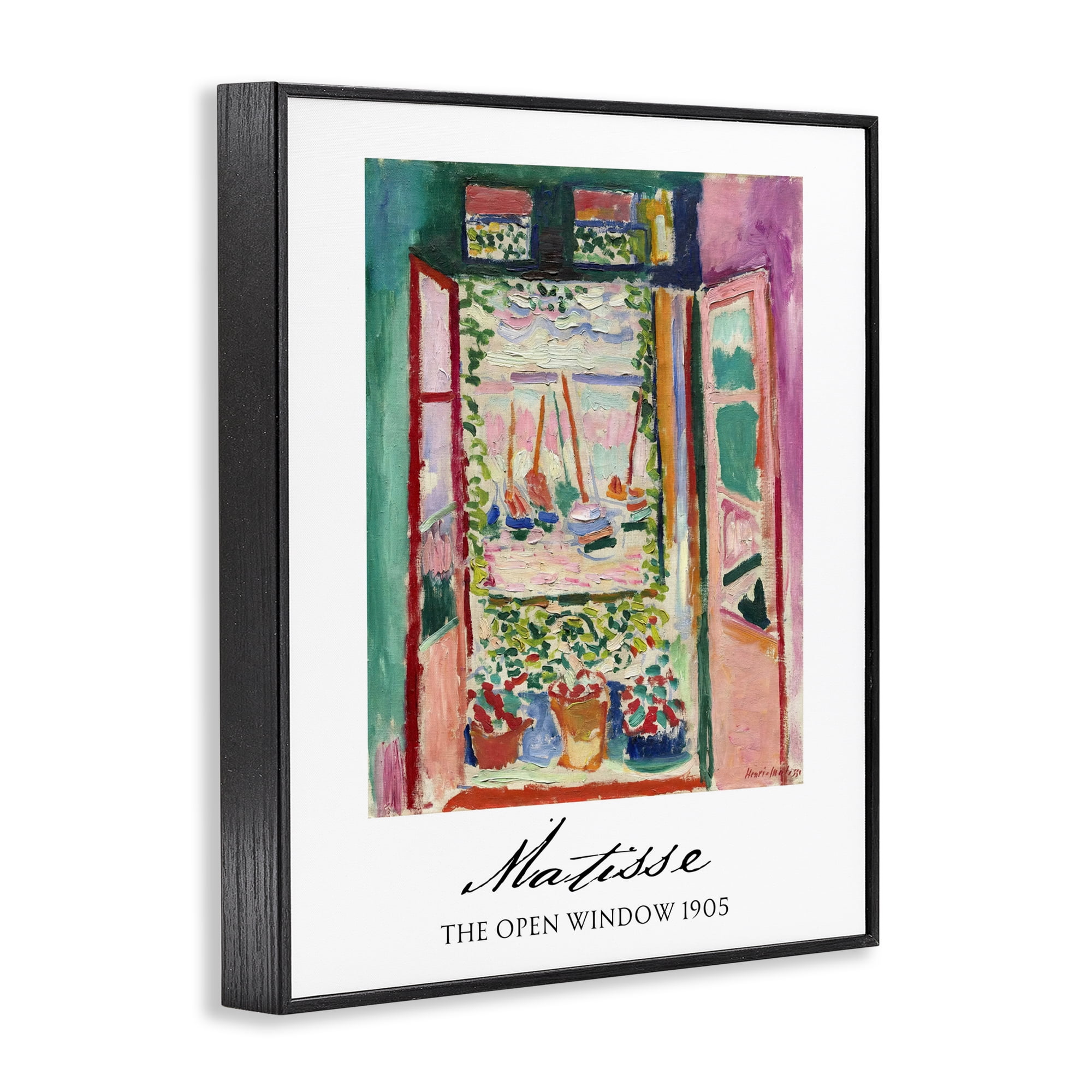 The Open Window Matisse Black Framed Giclee Art, design by Vintage Hustle